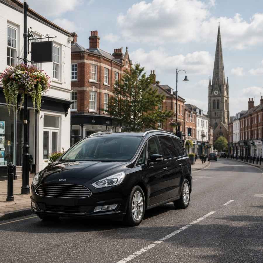 Airport taxi service for Nantwich waiting on Nantwich high street